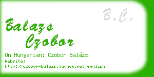 balazs czobor business card